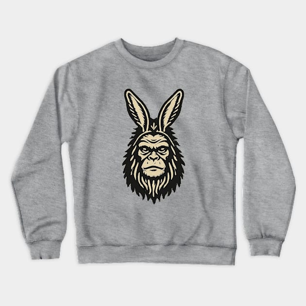 Bigfoot Bunny Crewneck Sweatshirt by WolfeTEES